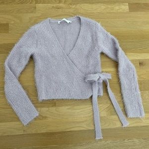 Pretty Lilac/Lavender eyelash wrap sweater